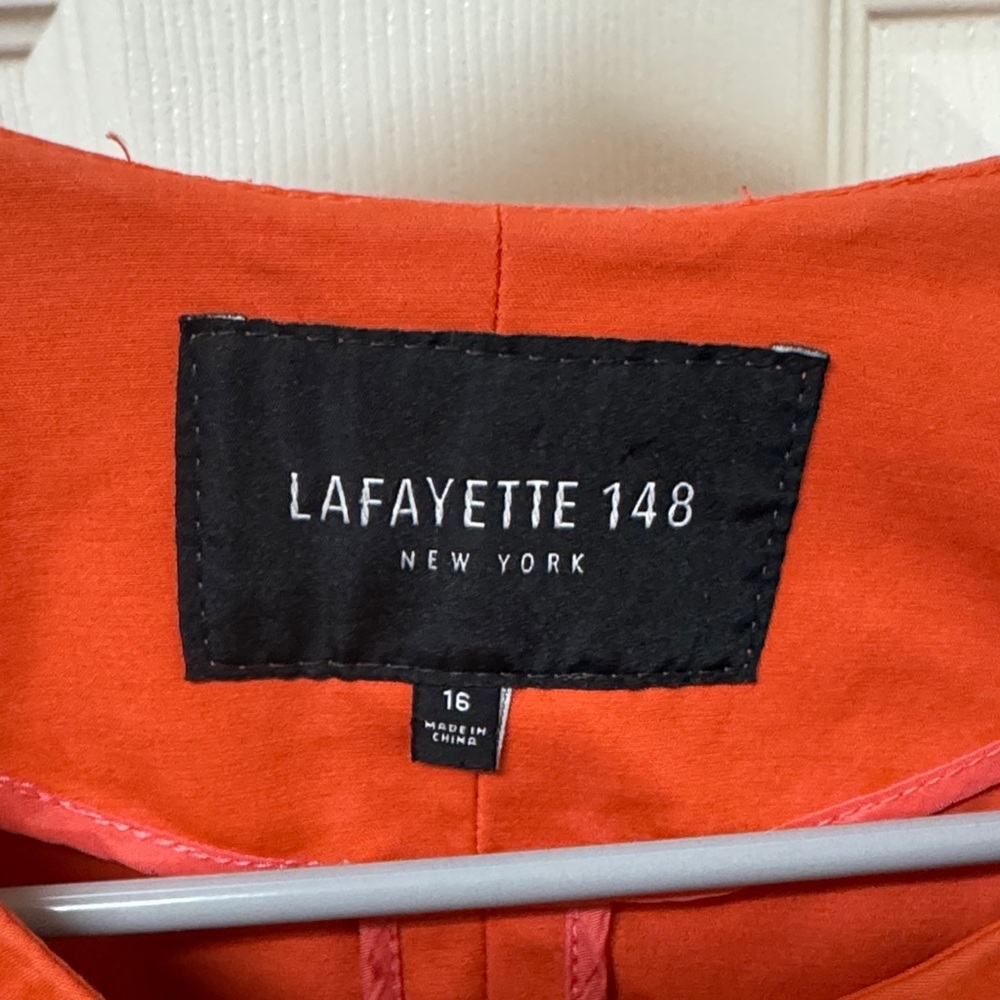 Lafayette 148 New York Vibrant Orange Blazer - Picture 2 of 8